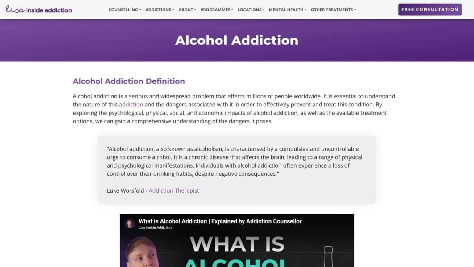 Lisa Inside Addiction - Bird Marketing